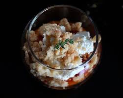 Verrines Poivron Fromage Frais Et Crumble Sale Recette Verrine Poivron Crumble Sale Crumble