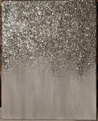 Black And Silver Glitter Wall Art Abstract Glitter Painting Custom Modern Chic Home Decor Etsy Glitter Wall Art Chic Home Decor Glitter Wall