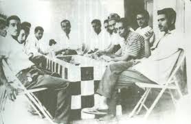 في الصورة الأستاذ عمر الحاوي والقاص محمد عبدالولي والأستاذ عبدالله باذيب وآخرين Socialist Asia