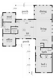 A home office & crafting room for a graphic designer is dominated by a unique lighting fixture. 4 Bedroom Farmhouse With Office Tyree House Plans How To Plan Floor Plans Floor Layout