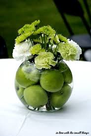 in love with the small things diy green apple centerpiece 花の飾り 観賞植物 生け花のアレンジ