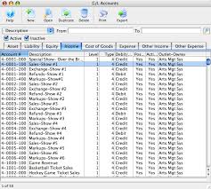 Sample Chart Of Accounts Arts Management Systems