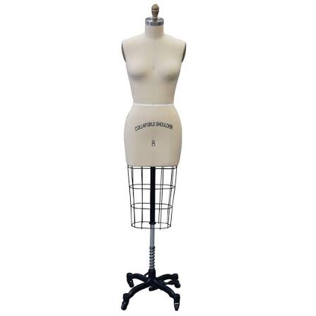 Female Professional Dress Form with Collapsible Shoulders MM-PFDCS Size 10 (M)