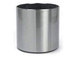Metal planters from our range offer a great choice for bringing either a contemporary edge or rustic charm to your garden, balcony or patio. Metal Planter Silver Matte Finish Cylinder 40x40cm Planters Dubai Garden Centre