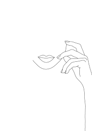 Hands Line Drawing Illustration Greta Sticker By The Colour Study White 3 X3 Line Art Drawings Outline Art Art Drawings