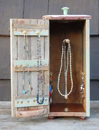 Most importantly, these ideas come along with complete instructions and diy guides that will explain all the construction steps for a specific diy jewelry organizer you have chosen from. Rustic Wood Jewelry Box For Hanging Necklaces And Bracelets Etsy Wood Jewelry Box Wooden Jewelry Boxes Wood Jewellery