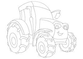 Coloring picture of a big tractor. Free Printable Tractor Coloring Pages For Kids