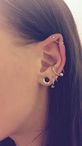 I Would Like To Clarify This Is A Healed Piercing The Jewelry Is For Photographic Purposes Only And Should Not Be Gold Bar Earrings Ear Jewelry Ear Piercings
