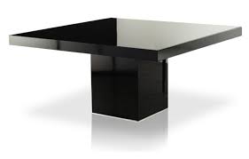 Modern Minimalist Small Square Glossy Black Pedestal Dining Table Modern Dining Table Dinner Tables Furniture Square Dining Tables