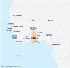 It borders côte d'ivoire to the west, burkina faso to the north and togo to the east. Ghana History Flag Map Population Language Currency Facts Britannica