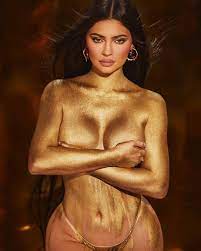 Kylie Jenner leaves little to the imagination as she poses nude in gold  paint 