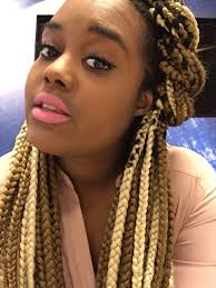 Platinum Blonde Black And Blonde Box Braids Mixed Honey Blonde And Bleach Blonde Box Braids Honey Blonde Box Braids Hair Beauty