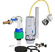 Chasse d'eau + robinet flotteur Flomasta SE 3/8 - 2", Bouton poussoir +  câble + remplissage différé
