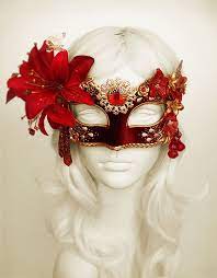 Masquerade masks are used for masquerading at masquerades. Burgundy Red Gold Masquerade Mask Withvarious Embellishments Venetian Style Flower Mask For Masquerade Ball Prom Halloween Gold Masquerade Mask Masks Masquerade The Mask Costume