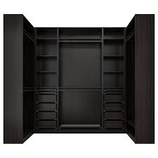 Pax Corner Wardrobe Black Brown 113 276 113x236 Cm Ikea In 2021 Corner Wardrobe Pax Corner Wardrobe Ikea Pax Corner Wardrobe