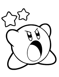 This coloring page shows cute kirby in his cook form. Kirby Scream Loud Coloring Pages Kids Play Color Kirby Coloring Pages Cartoon Coloring Pages Cute Coloring Pages