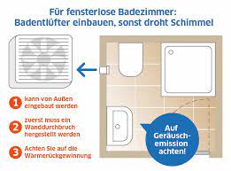 Die abluft uns aus dem badezimmer entweichen können, sonst bildet sich schimmel. Luften In Fensterlosen Badezimmern Diese Moglichkeiten Gibt Es
