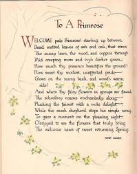To A Primrose Poem By John Clare 1793 1864 English Rural Poet Known For His Poems About English Countryside Poetry Ideas Childrens Poetry Poems