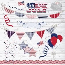 On this page, you can find a png clipart associated with the tags: 4th Of July Bunting Clip Art Custom Designed Illustrations Creative Market