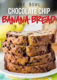 One Bowl Chocolate Chip Banana Bread Recipe Chocolate Chip Banana Bread Recipe Chocolate Chip Recipes Chocolate Chip Bread