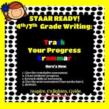 4th 7th grade writing staar ready track your progress grammar