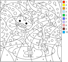 Simple numbers coloring page : Color By Number Printables Coloring Rocks