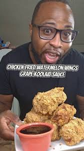 Delicious Chicken Fried Watermelon with Grape Kool Aid Sauce Recipe