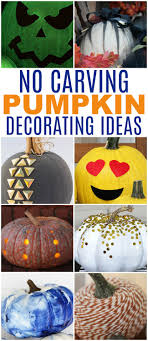Decorate your front porch or table for halloween with these fresh pumpkin decorating ideas. No Carving Pumpkin Decorating Ideas This Girl S Life Blog