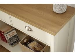 Explore 13 listings for hall table with drawers at best prices. Cream Lancaster 2 Drawer 1 Shelf Console Hall Table With Oak Top