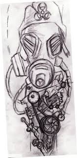 Try to sketch a gas mask, it doesn't have to be a full face covering mask, it can just cover mouth/nose, it doesn't really matter. 15 Gas Mask Tattoo Design