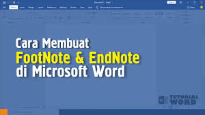 Cara Membuat Footnote Dan Endnote Di Microsoft Word Cara Mengubah Format Angkanya Tutorial Singkat Youtube