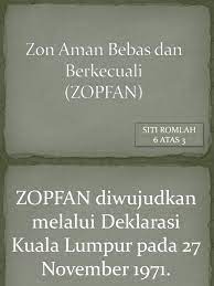 Pendidikan moral kod kertas : Zon Aman Bebas Dan Berkecuali