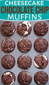 Cheesecake Chocolate Chip Muffins Yummy Food Muffins Pepite Chocolat Alimentation Cheesecake Chocolat