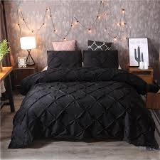 Item #04744831 from the norwich collection by rose tree, this comforter set features: Luxury Black Duvet Cover Pinch Pleat Brief Bedding Set Queen King Size Bed Linen Set Comforter Cover Set With Pillowcase Black And White Comforter Set King Size Comforter Set From Homedod 34 98