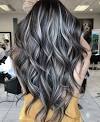 Short Silver Highlights On Black Hair