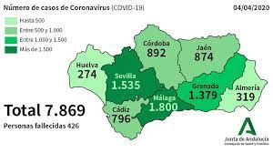 La cifra acumulada de casos confirmados por pcr ha pasado de 12.929 a 12.950. Junta De Andalucia Comunicado Coronavirus 4 De Abril 2020