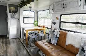 Living Room Plus Some Kitchen Area Plus Dining Area Rv Life Military Style Rv Furniture Luxury Rv Rv Makeover