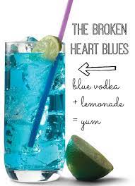 Mix up a few two ingredient drinks for an easy and refreshing labor day gathering instead. The Broken Heart Blues Blue Vodka Cocktail Recipe My Life And Kids Vodka Drinks Vodka Recipes Drinks Vodka Cocktails Recipes