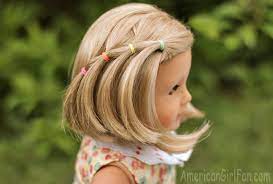 Doll Hairstyle Elastic Waterfall For Short Hair Americangirlfan American Girl Hairstyles Baby Hairstyles American Girl Doll Hairstyles
