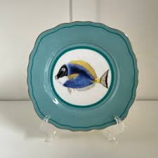Anthropologie Yvonne Ellen Animals Fish Tea Plate/Dessert Plate
