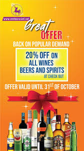 Great Offer Get 20 Off On All Wines Beers And Spirits At Checkout Back On Popular Demand In Dubai Offer Val