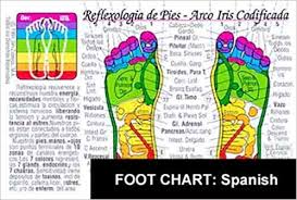 reflexologia de pies arco iris codificata tabla foot