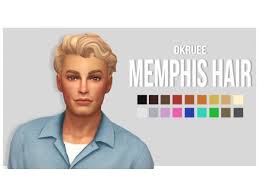 The Sims 4 Memphis Hair By Okruee Sims 4 Sims 4 Hair Male Sims