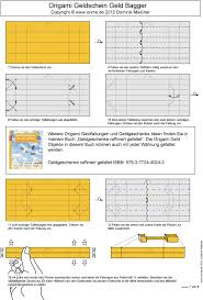 Word vorlagen kostenlos geldscheine : Origami Geldschein Bagger Pdf Free Download