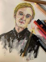 Drawing of tom felton as draco malfoy in harry potter. Draco Malfoy Sketch On Behance