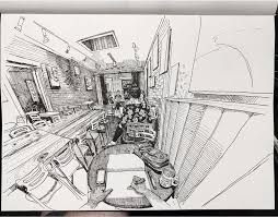 Perspective Drawings Reveal Artists Position Within