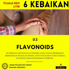 Kandungan flavonoid dalam buah tunjuk langit adalah baik untuk peredaran darah, mencegah saluran darah tersumbat dan mengurangkan deposit kolesterol dan juga lemak pada dinding saluran darah. Tunjuk Langit Plus Soft Gel Goswiet