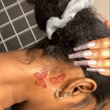Demi lovato's turquoise piece behind her ear has pumped up the craze for the location all the. Butterfly Tattoo Behind Ear