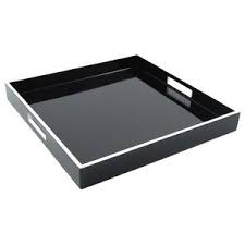 Gold lacquer sweet trays (set of 4). Lacquer Rectangle Tray Black Contemporary Serving Trays By Hudson Vine Houzz