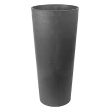 Algreen acerra weather resistant composite tall vase round planter pot 20 x 12 x 12 inches, gray stucco (2 pack) algreen. Planter Tall Round Dark Charcoal Marble Eco Friendly Weather Resist 13 Inx28 In Ebay